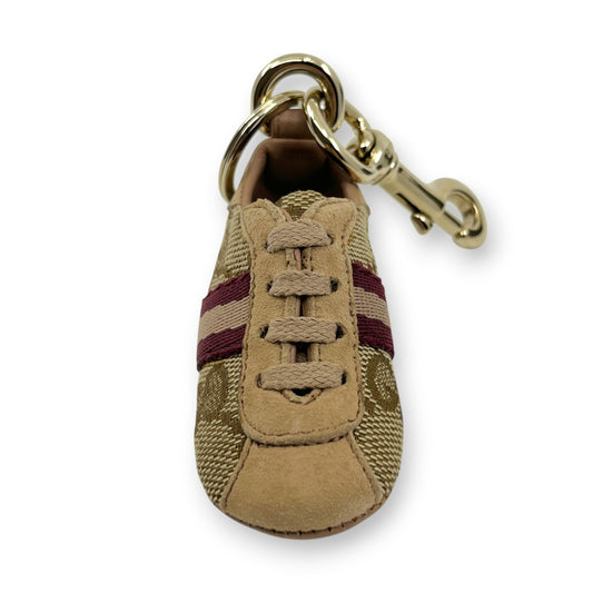 Gucci GG Canvas Sneaker Keychain Charm Beige w/Box Rare