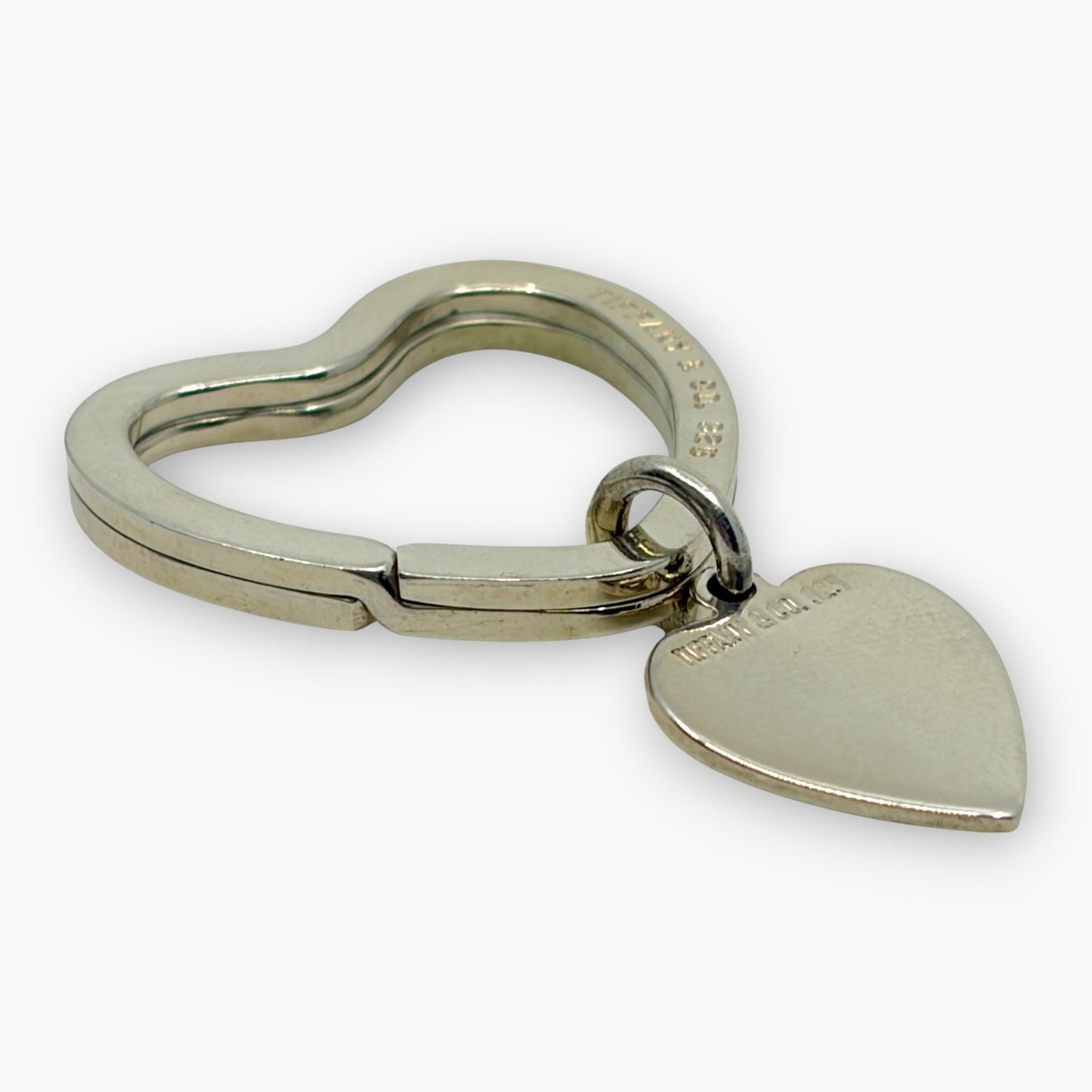Tiffany & Co. Sterling Silver 925 Heart Key Ring Charm