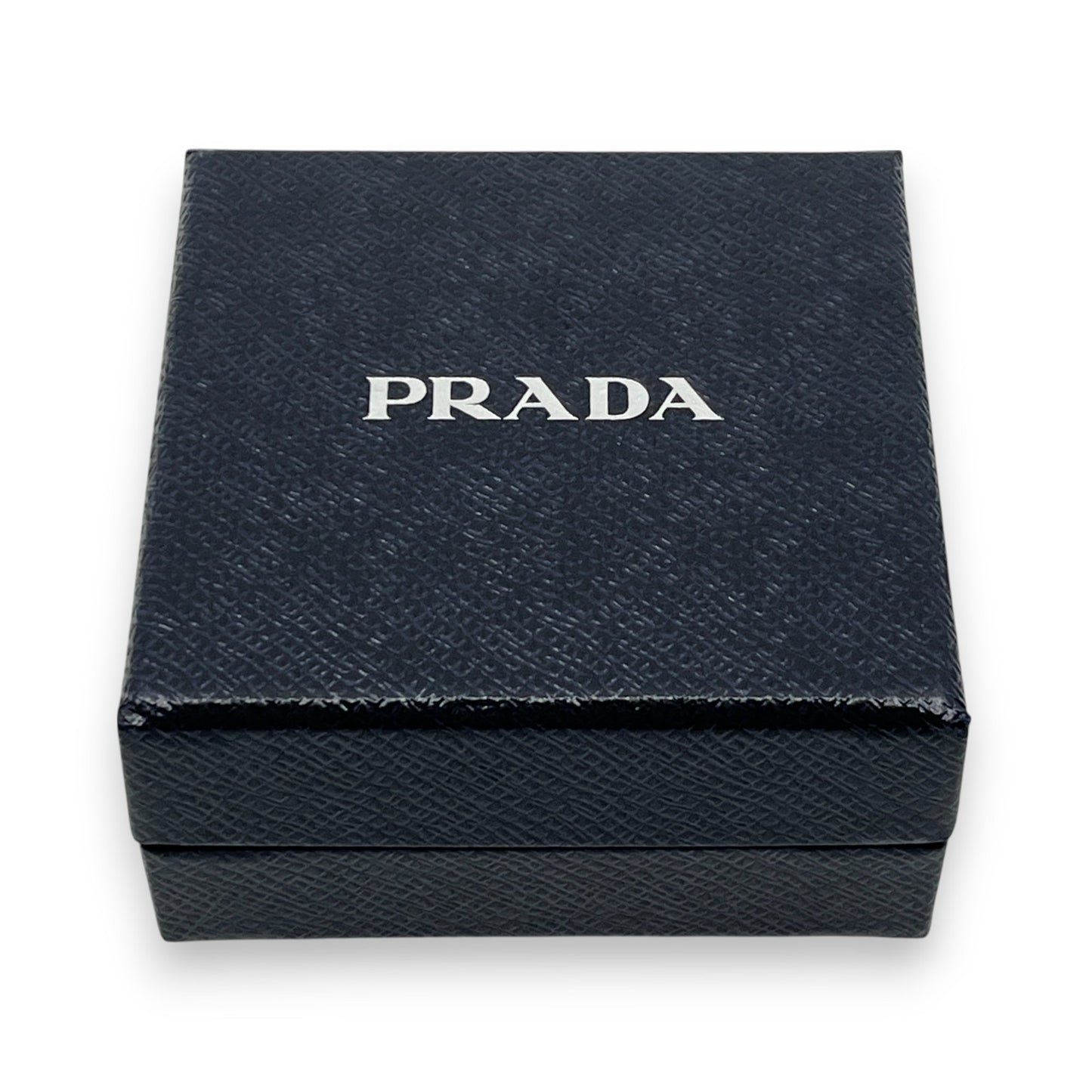 Prada Pink Saffiano Leather Heart Ribbon Key Ring Charm with Box Dust Bag