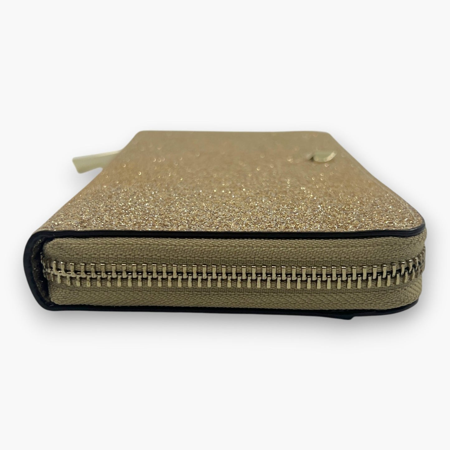 Kate Spade New York Gold Glitter Zip Around Continental Wallet