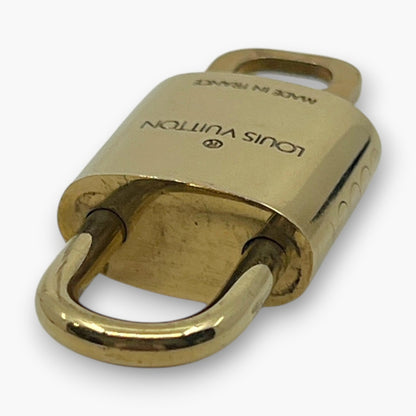 Louis Vuitton Padlock Lock with Key Brass Gold Set of 10 
Bag Accessory