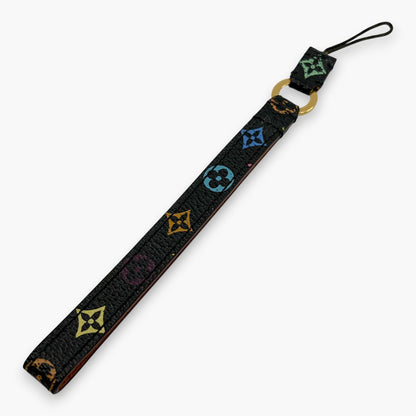 Louis Vuitton Monogram Multicolor Phone Strap Coated Canvas Leather Black M92598