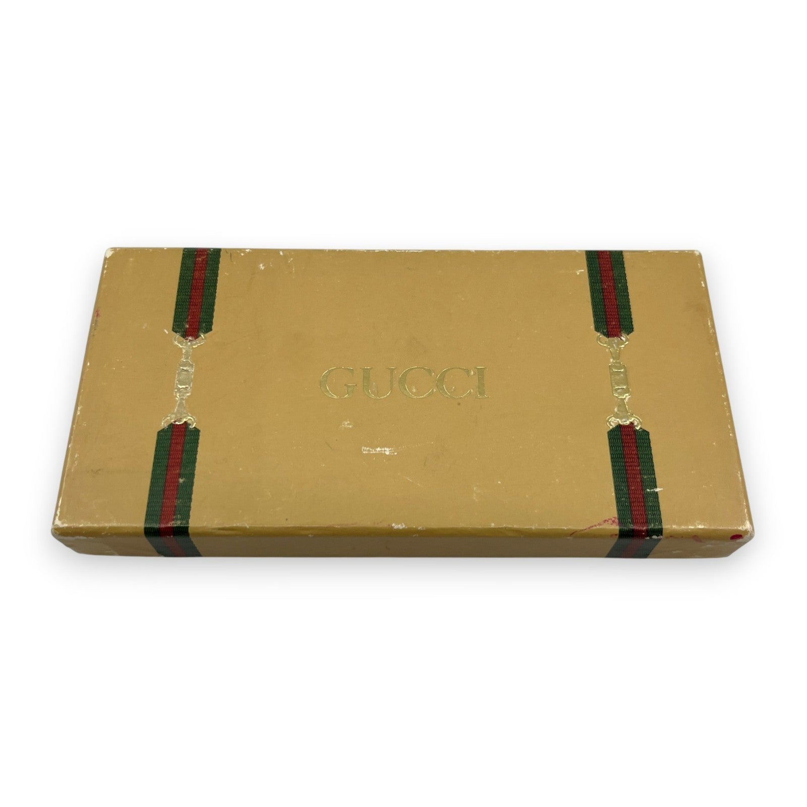 Gucci Gold-Tone Key Holder with Interlocking G & Web Stripe Design w/ Box