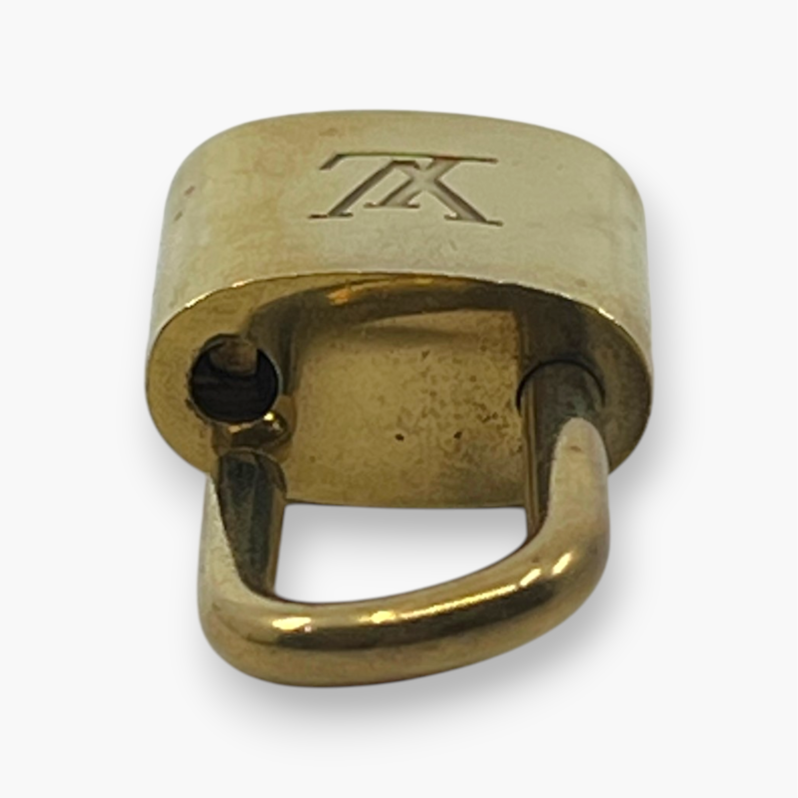 Louis Vuitton Cadena Gold-Tone Brass Padlock Key Set with Leather Clochette