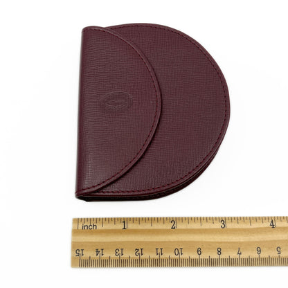 Must de Cartier Burgundy Leather Coin Purse w/ Box Cloth Certificate