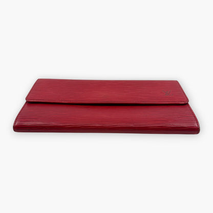 Louis Vuitton Epi Pochette Porte-Monnaie Credit Long Wallet Red M63577