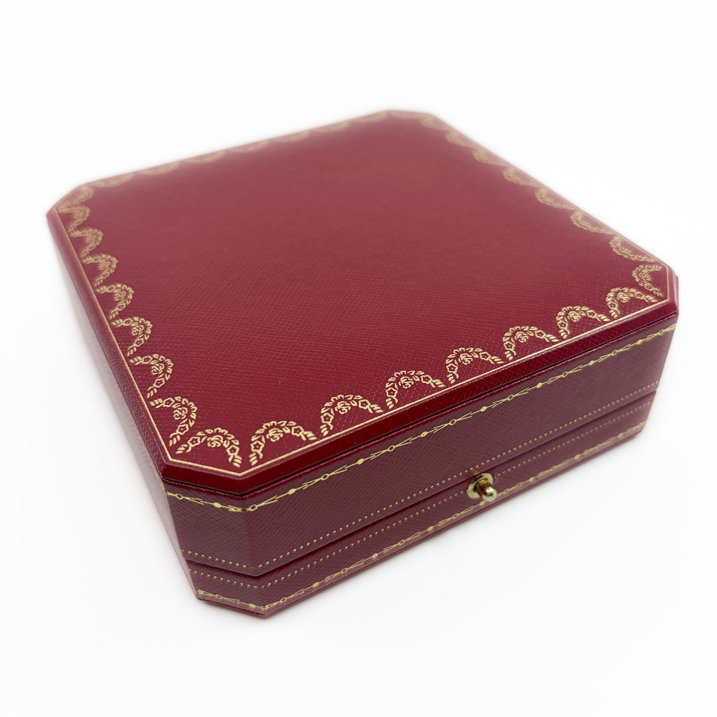 Cartier Jewelry Box Empty Case 2 Piece Set with Outer Boxes Red