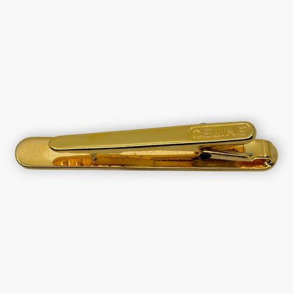Celine Gold-Tone Logo Tie Clip Bar