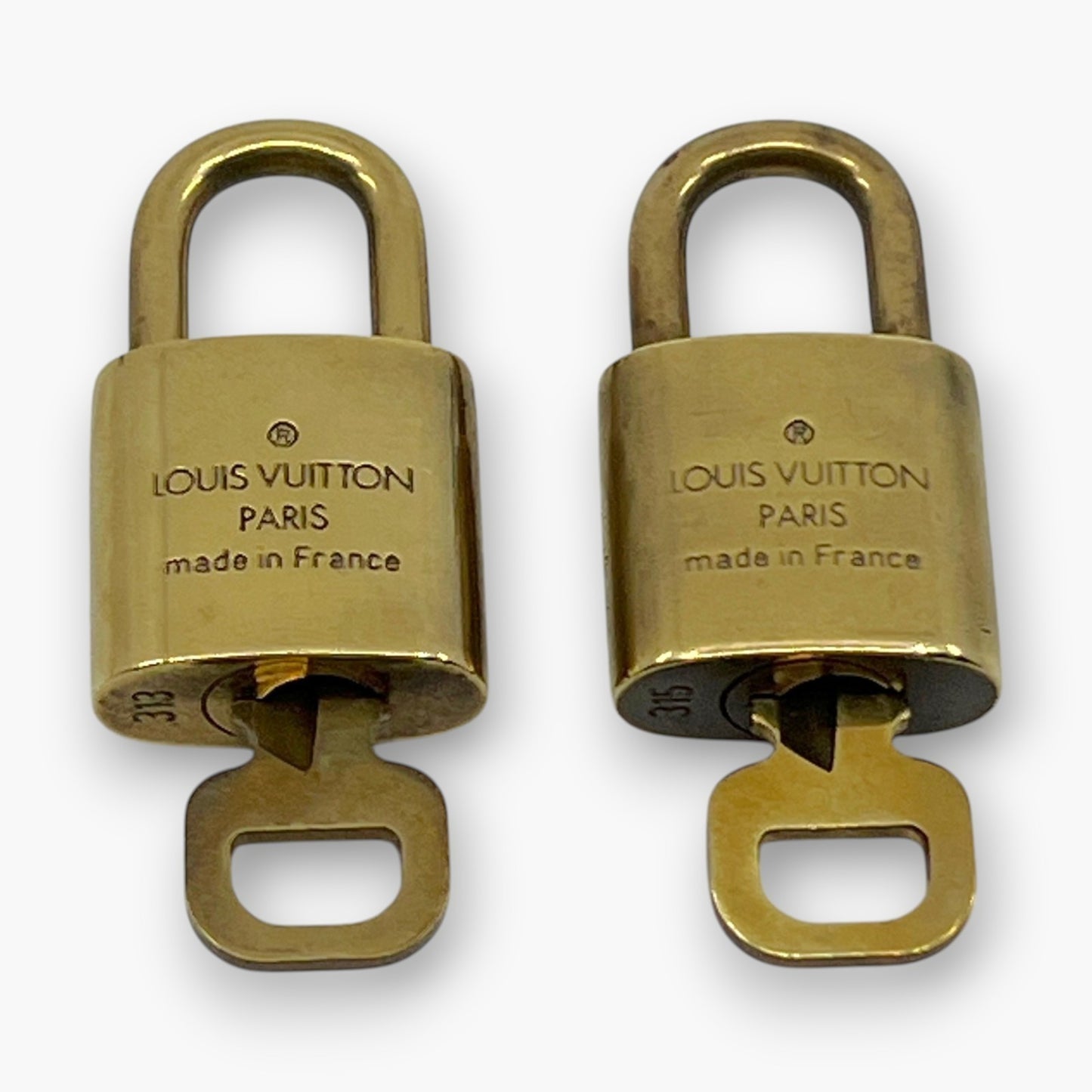 Louis Vuitton Padlock Set of 10 Gold-Tone Brass Locks & Keys pj260602