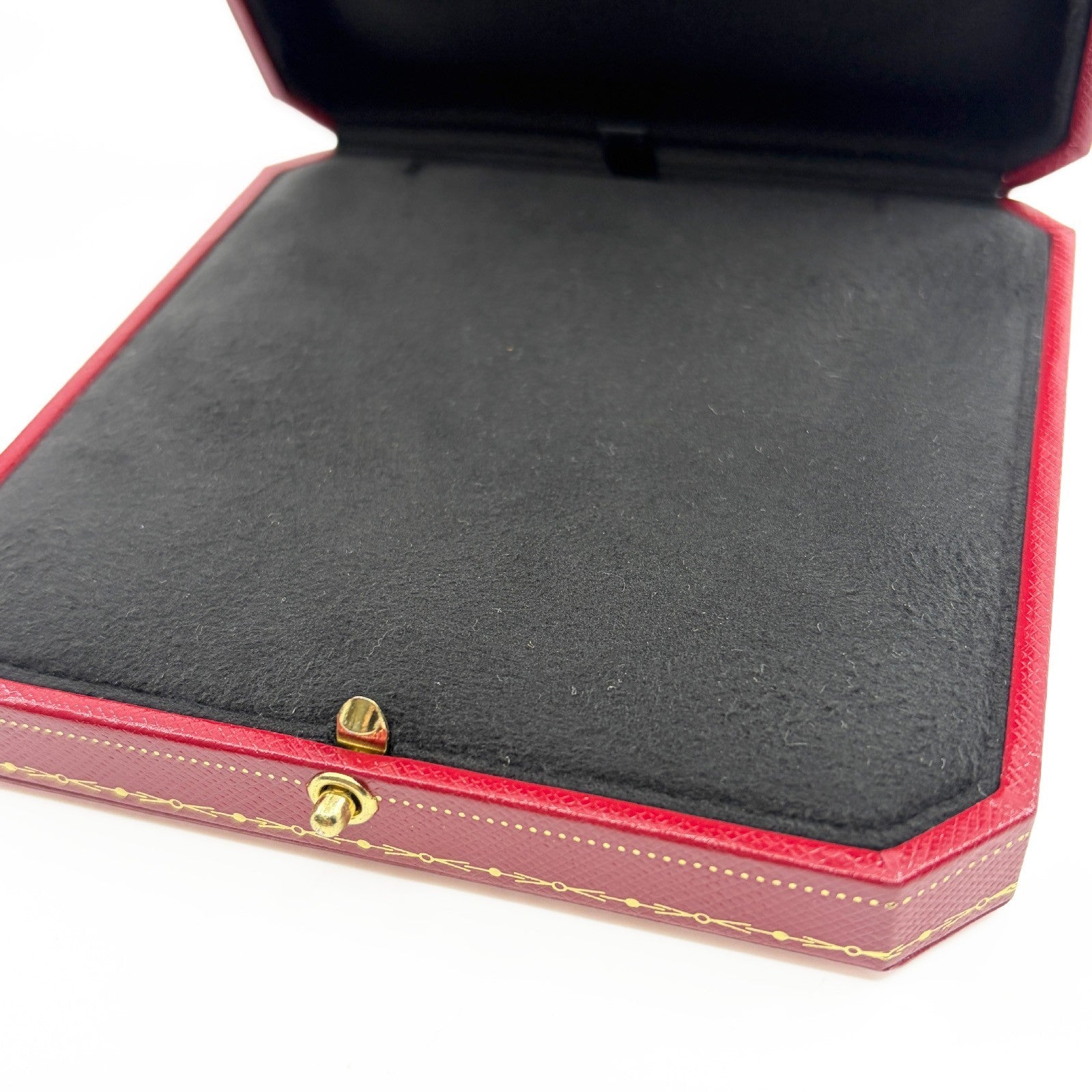 Cartier Jewelry Box Empty Case 2 Piece Set with Outer Boxes Red