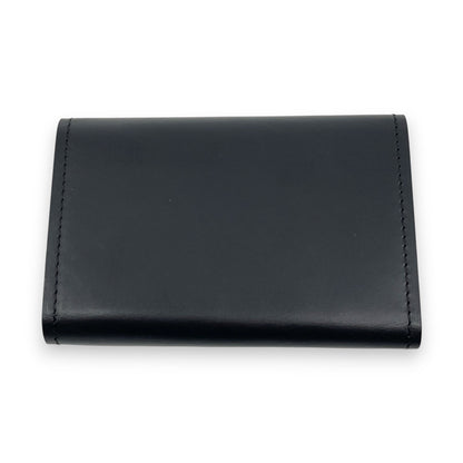 Dunhill Black Leather Key Case with 6 Silver-Tone Hooks w/ Box Card Cloth