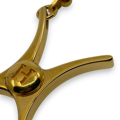 Hermes Filou Glove Holder Gold-Tone Metal with Chain