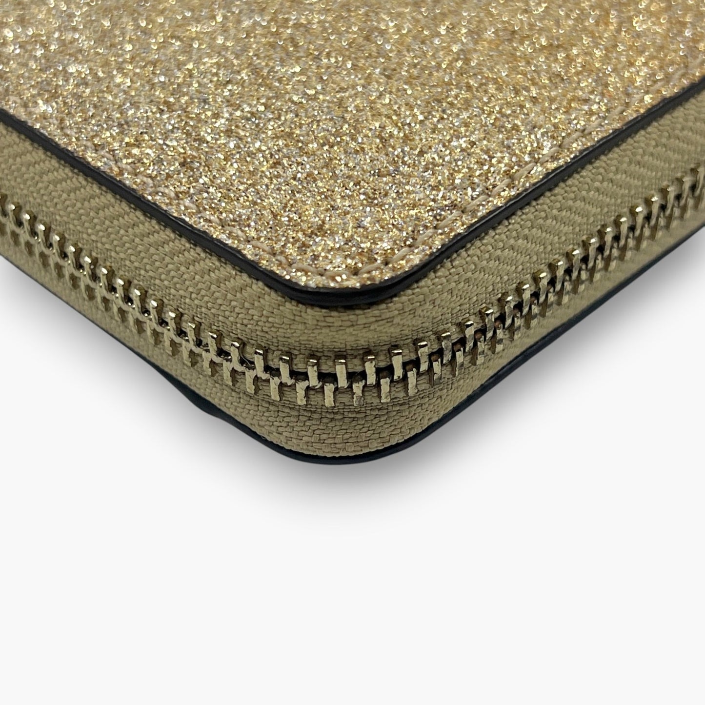 Kate Spade New York Gold Glitter Zip Around Continental Wallet