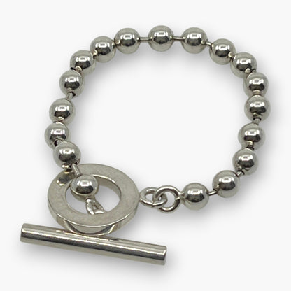 Gucci Sterling Silver 925 Ball Chain Toggle Bracelet
