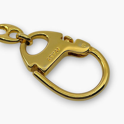 Gucci Interlocking GG Key Chain Charm Ring Gold-Tone with Box