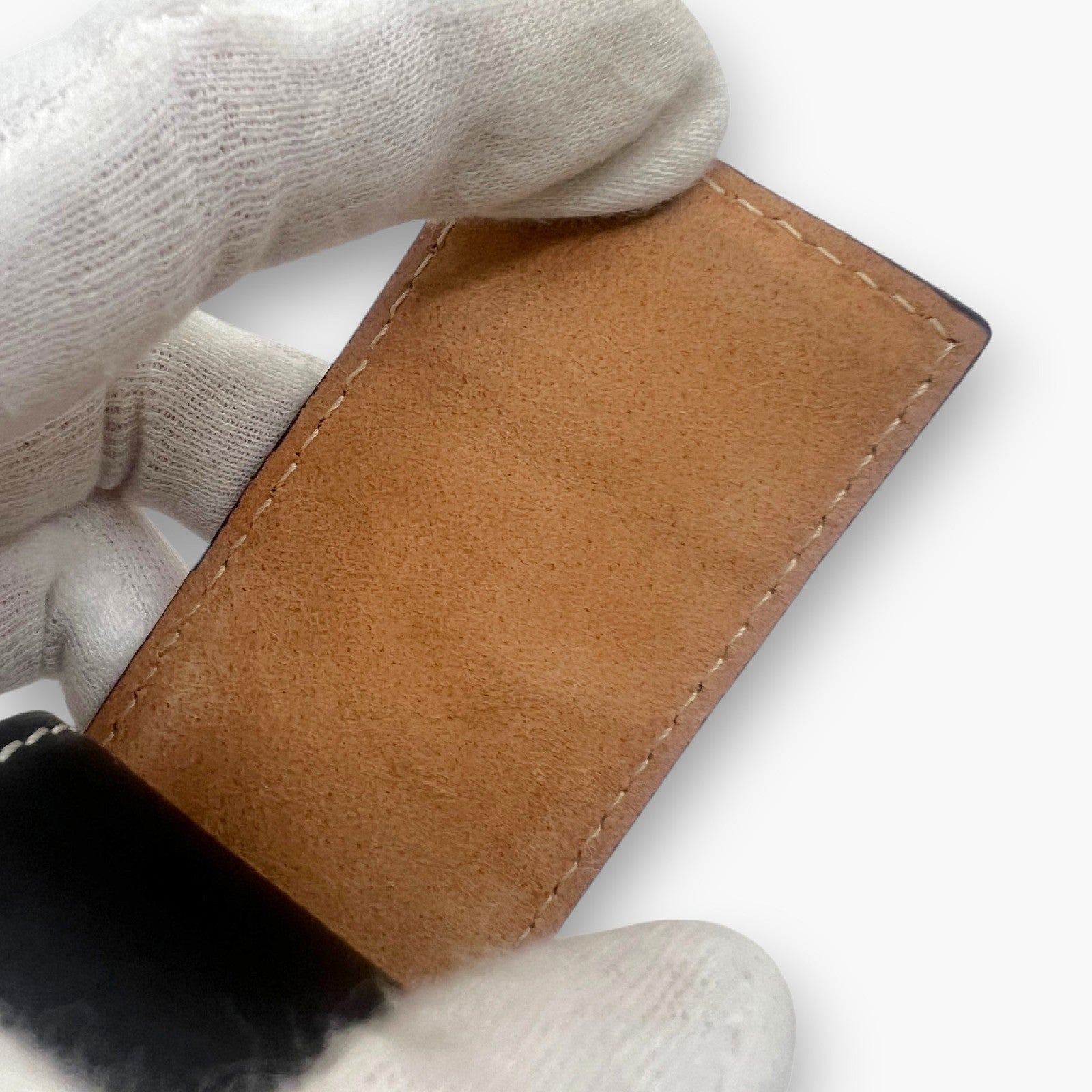 Loewe Anagram Slap Bracelet Black Yellow Leather Bicolor with Dust Bag