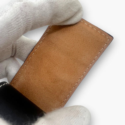 Loewe Anagram Slap Bracelet Black Yellow Leather Bicolor with Dust Bag