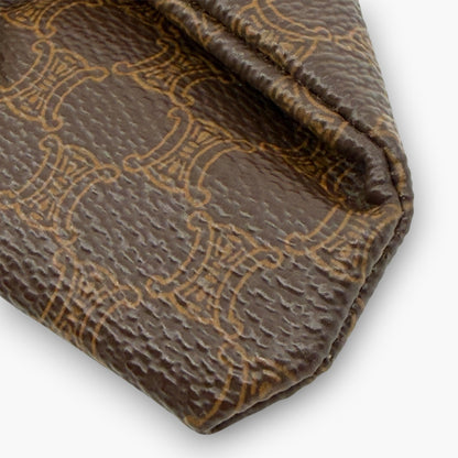 Celine Macadam Vintage Coin Purse Brown with Charm Tassel