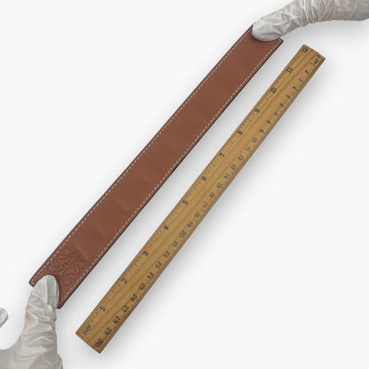 Loewe Anagram Slap Bracelet Small in Brown Leather