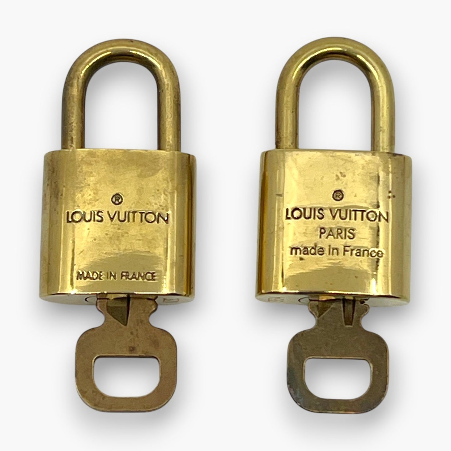 Louis Vuitton Padlock Set of 10 Gold-Tone Brass Locks & Keys pj260606