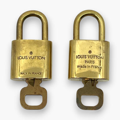 Louis Vuitton Padlock Set of 10 Gold-Tone Brass Locks & Keys pj260606