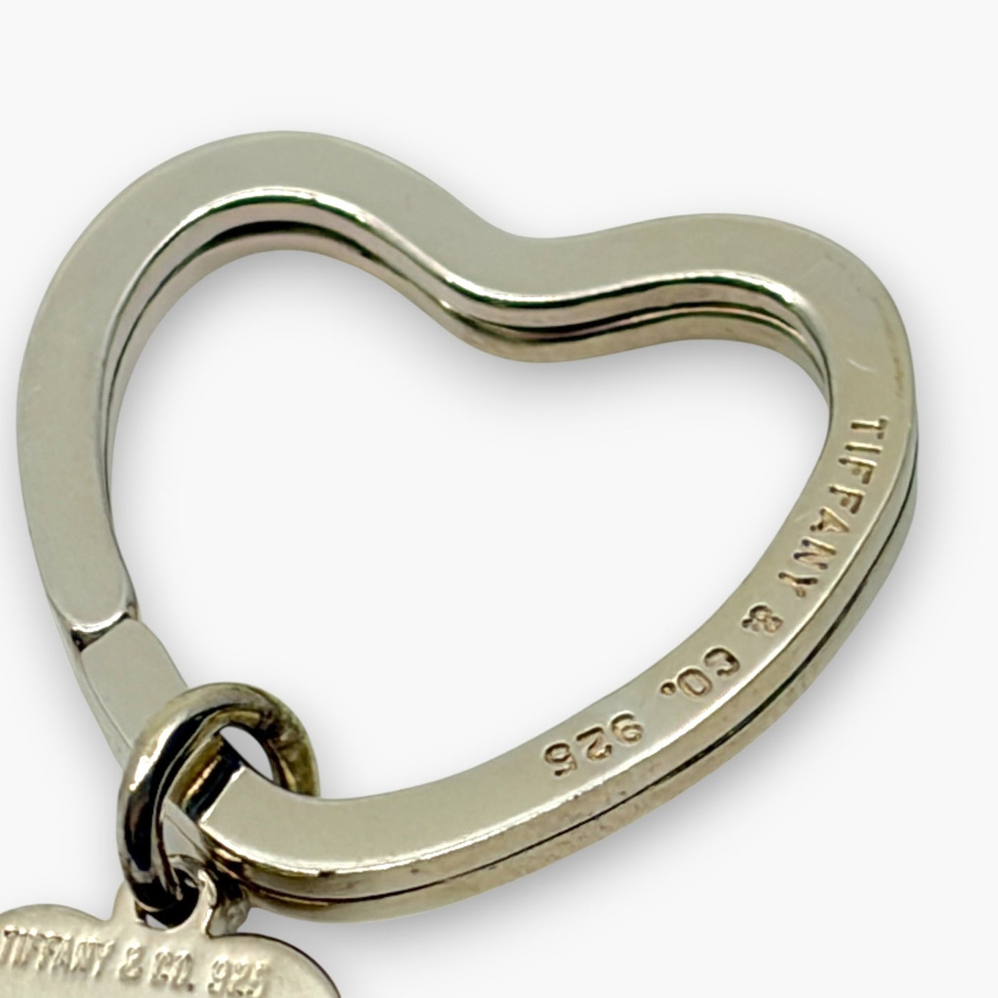 Tiffany & Co. Sterling Silver 925 Heart Key Ring Charm
