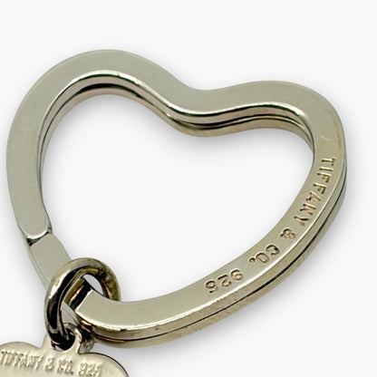 Tiffany & Co. Sterling Silver 925 Heart Key Ring Charm