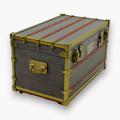 Louis Vuitton Mini Malle Zinc Trunk Paperweight Jewelry Box w/ Box Authentic
