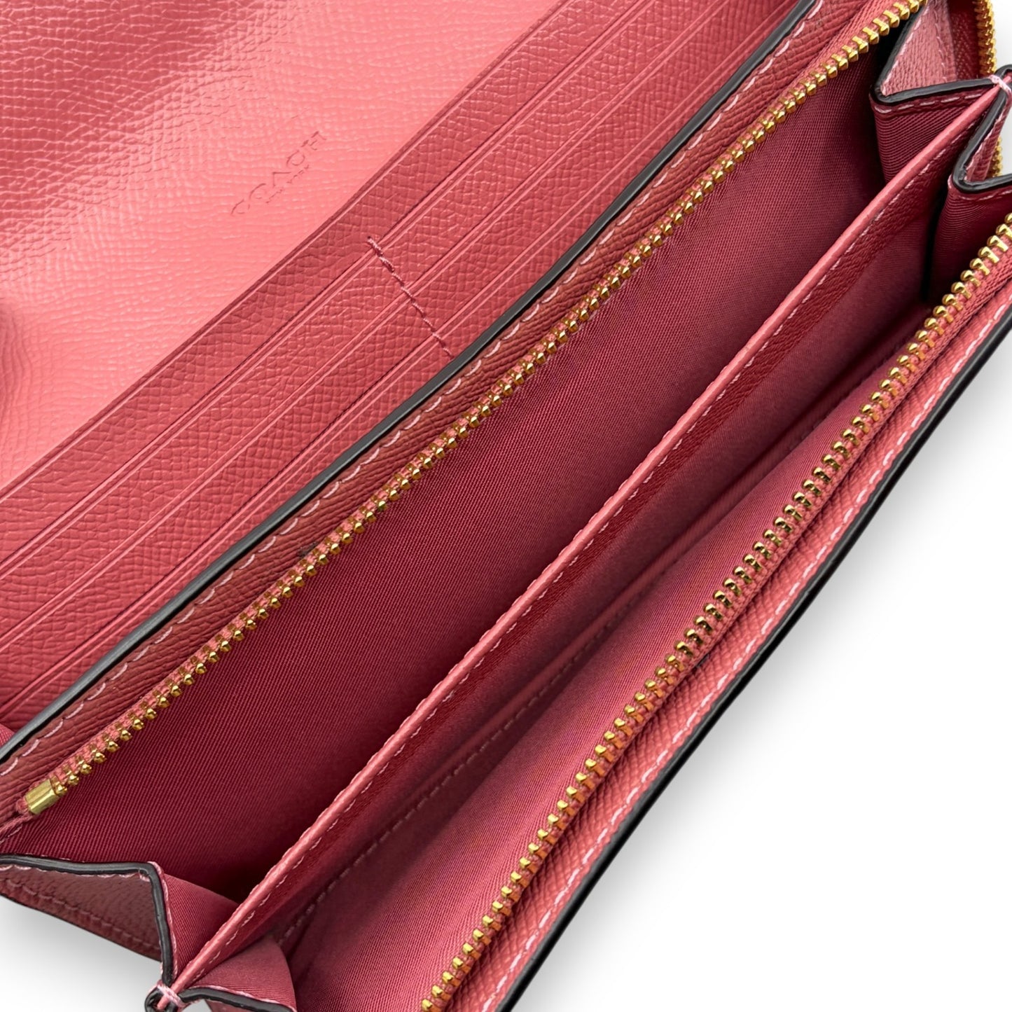 Coach Long Wallet in Pink Leather with Horse and Carriage Logo