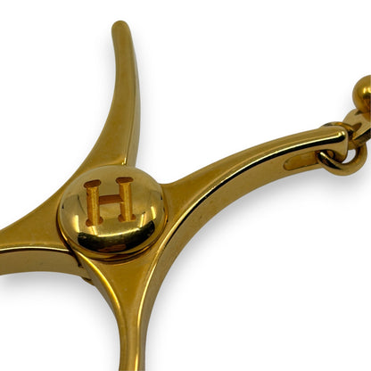 Hermes Filou Glove Holder Gold-Tone Metal with Chain