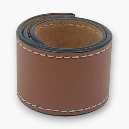 Loewe Anagram Slap Bracelet Small in Brown Leather