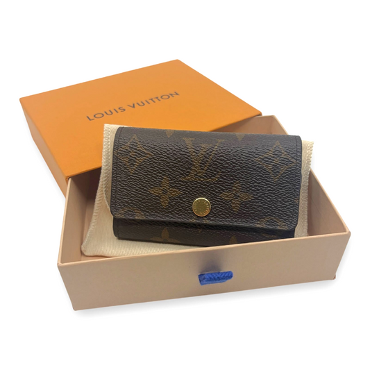 Louis Vuitton Monogram Multicles 6 Key Case Brown Canvas Leather M62630
