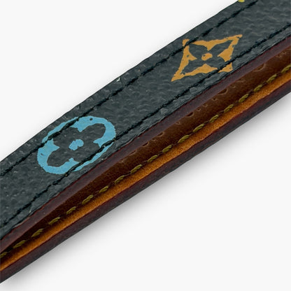 Louis Vuitton Monogram Multicolor Phone Strap Coated Canvas Leather Black M92598