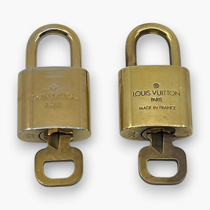 Louis Vuitton Padlock Set of 10 Gold-Tone Brass Locks & Keys pj260602