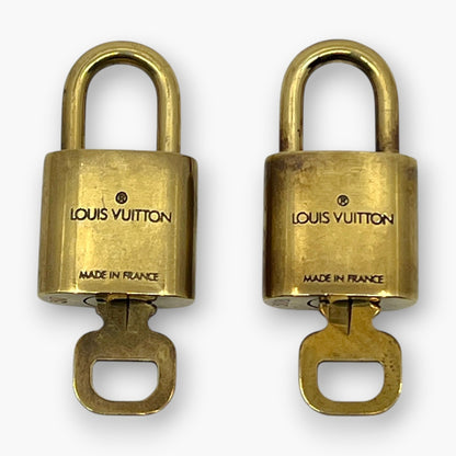 Louis Vuitton Padlock Set of 10 Gold-Tone Brass Locks & Keys pj260606