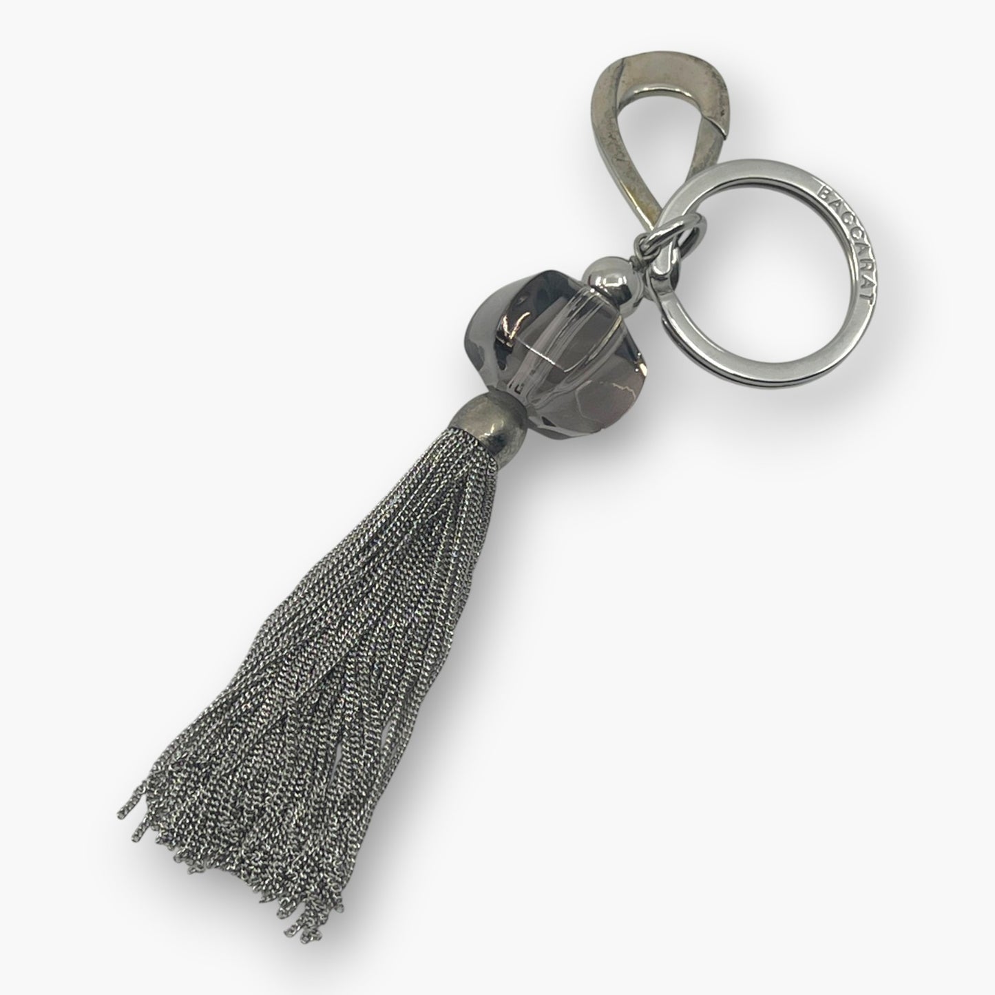 Baccarat Crystal Tassel Key Ring Bag Charm with Box Pouch