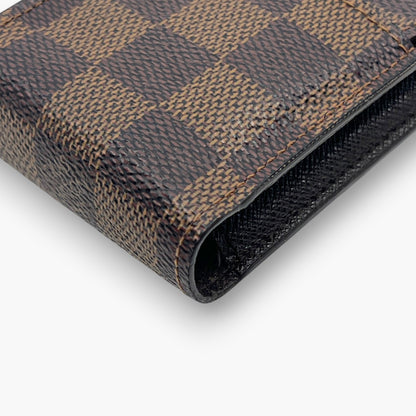 Louis Vuitton Damier Ebene Etui Cigarette Case Brown Canvas Leather