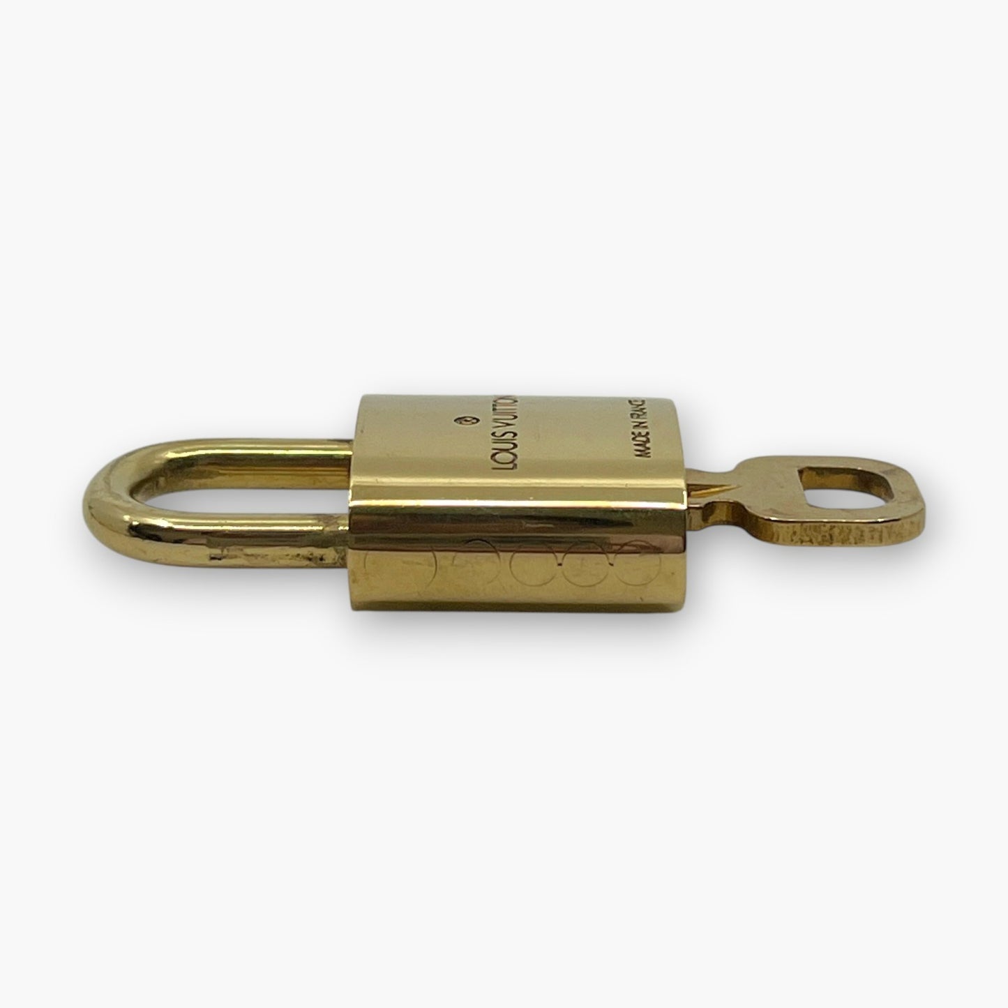 Louis Vuitton Padlock Lock with Key Brass Gold Set of 10 Bag Accessory