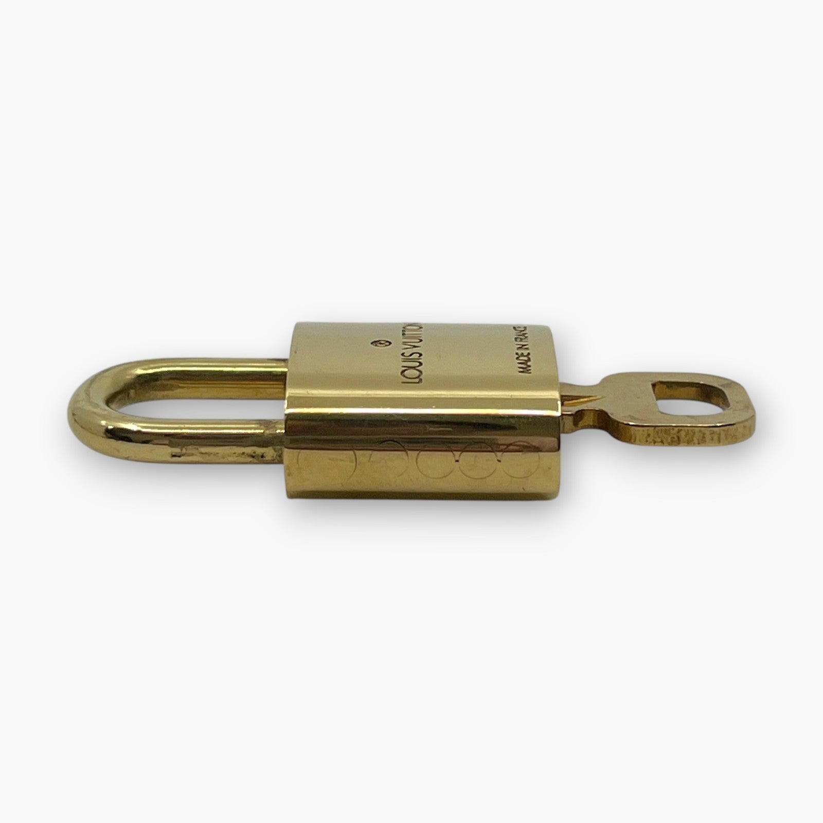 Louis Vuitton Padlock Lock with Key Brass Gold Set of 10 Bag Accessory
