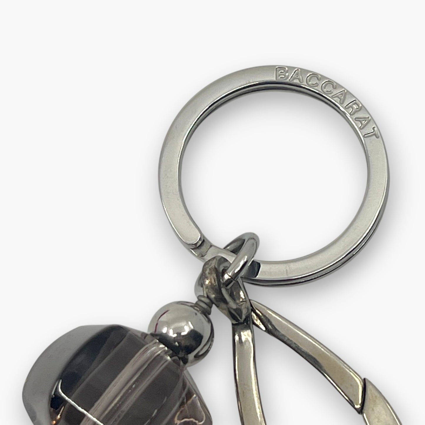 Baccarat Crystal Tassel Key Ring Bag Charm with Box Pouch