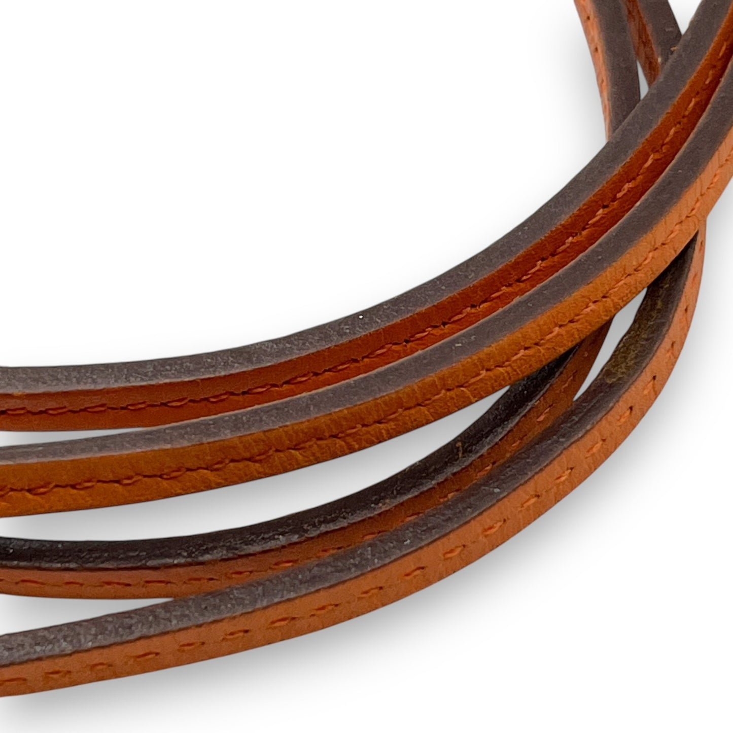 Hermes Cadena Annee Des Fleuves Hippopotamus Padlock Gold 2005 w/ Leather Strap