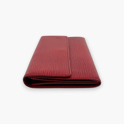 Louis Vuitton Epi Pochette Porte-Monnaie Credit Long Wallet Red M63577