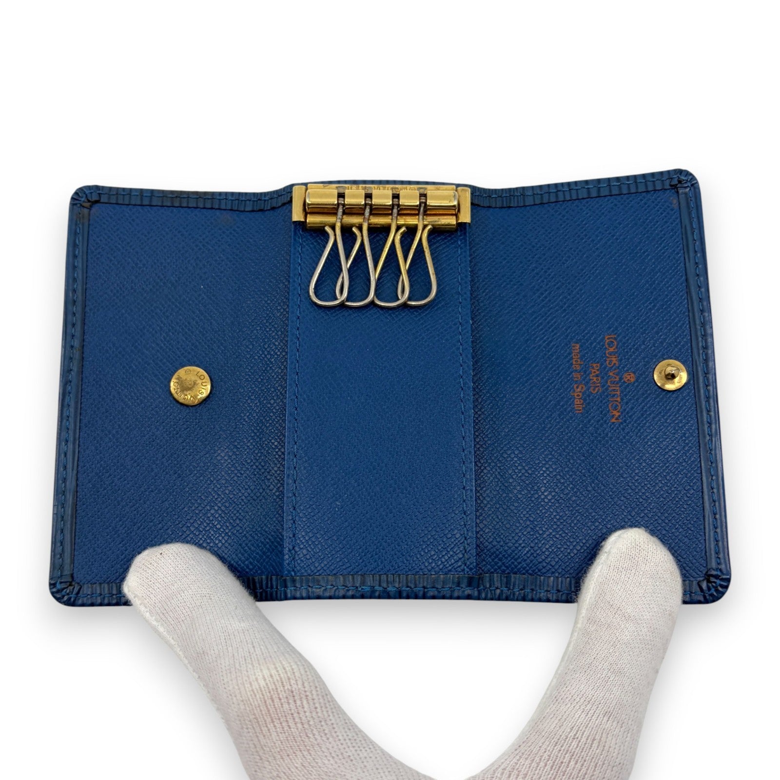 Louis Vuitton Epi Multicles 4 Key Case in Blue Leather M63825