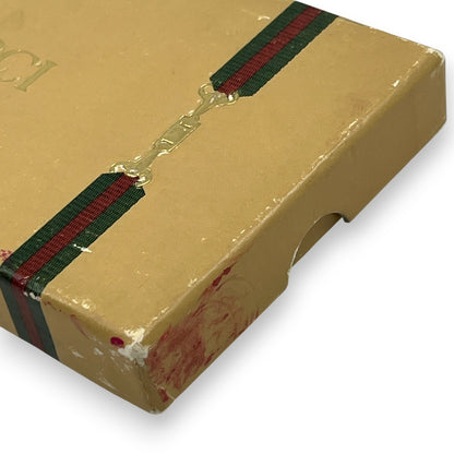 Gucci Gold-Tone Key Holder with Interlocking G & Web Stripe Design w/ Box