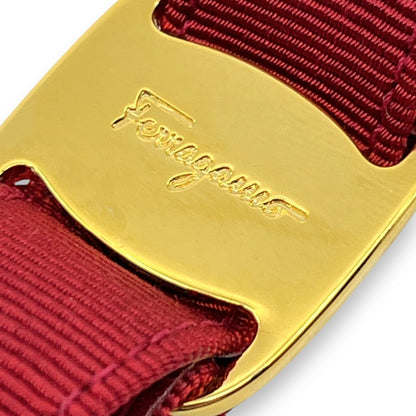 Salvatore Ferragamo Vara Ribbon Keychain Charm Red with Box