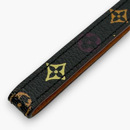 Louis Vuitton Monogram Multicolor Phone Strap Coated Canvas Leather Black M92598