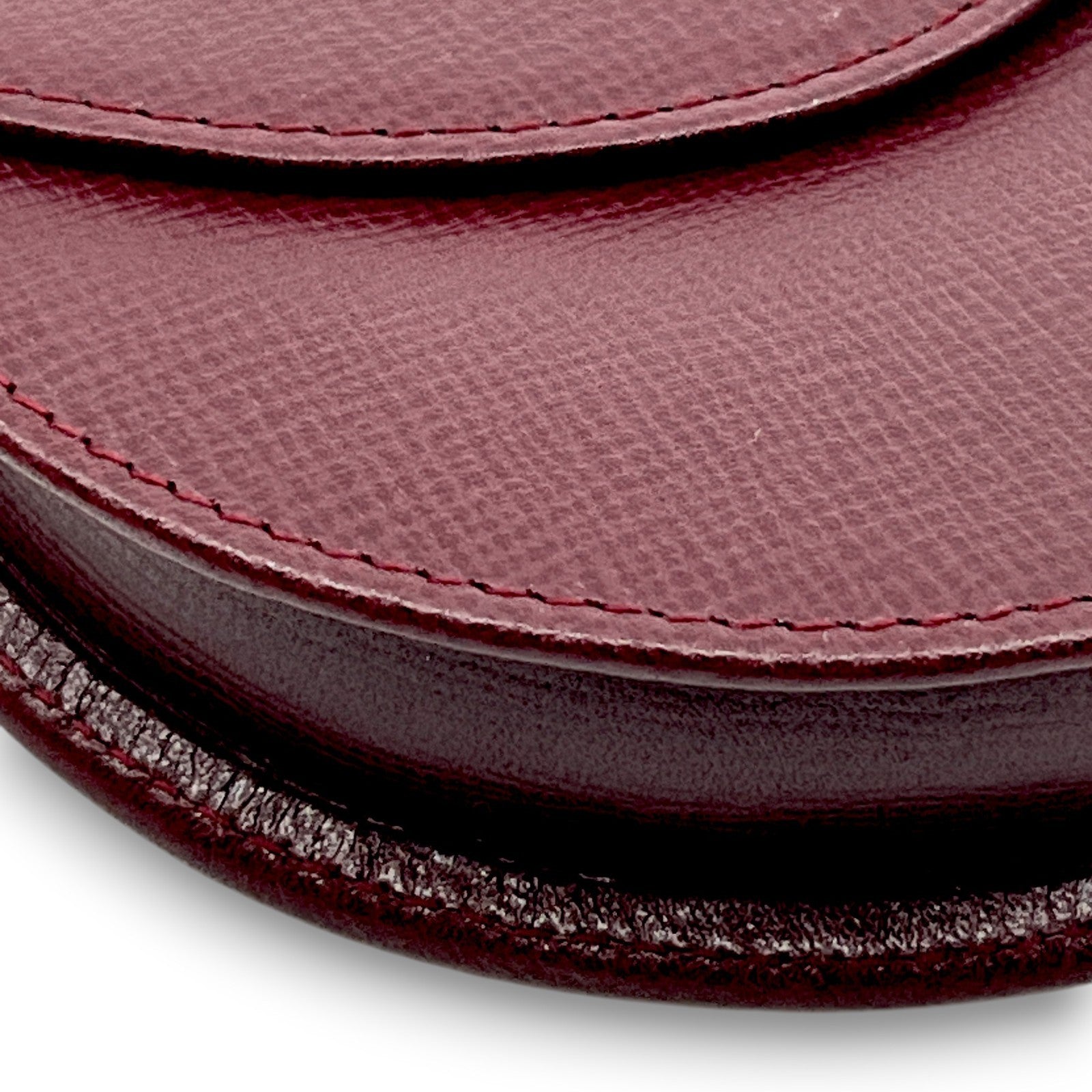 Must de Cartier Burgundy Leather Coin Purse w/ Box Cloth Certificate