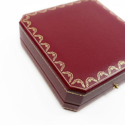 Cartier Jewelry Box Empty Case 2 Piece Set with Outer Boxes Red