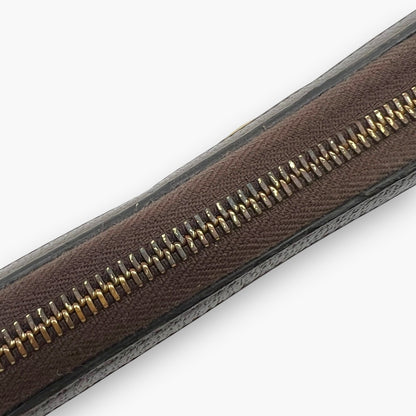 Gucci Ophidia GG Supreme Web Stripe Zip-Around Long Wallet Beige Monogram Logo