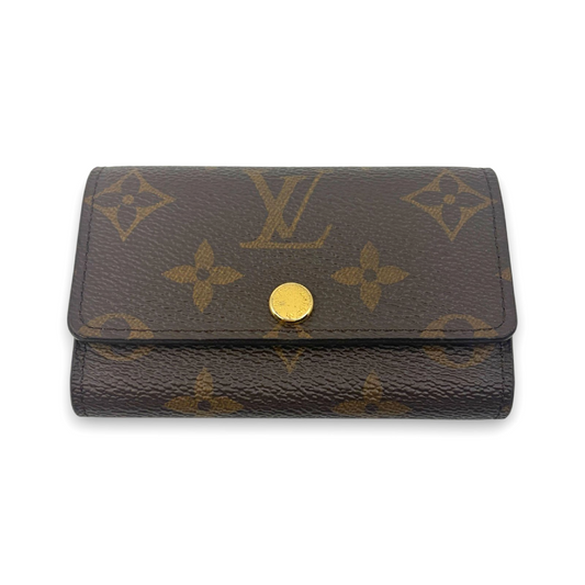 Louis Vuitton Monogram Multicles 6 Key Case Brown Canvas Leather M62630